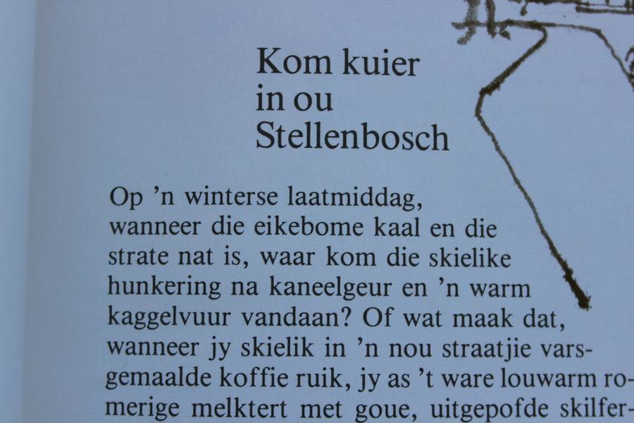 OM DIE TAFEL IN OU STELLENBOSCH. (Die Fynproewersgilde Stellenbosch) deur Magda Pretorius