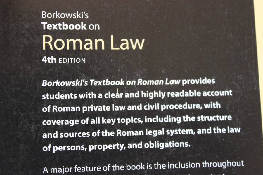 BORKOWSKI'S TEXT BOOK ON ROMAN LAW  by Paul du Plessis (4th Edition)