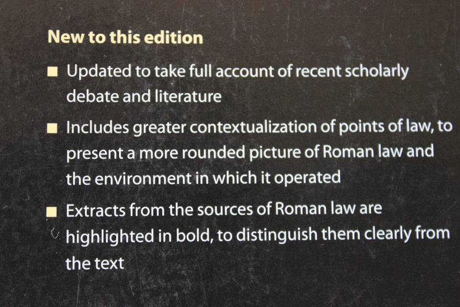 BORKOWSKI'S TEXT BOOK ON ROMAN LAW  by Paul du Plessis (4th Edition)