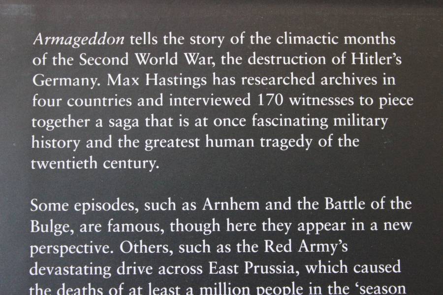 ARMAGEDDON  The Battle for Germany 1944-45  by Max Hastings