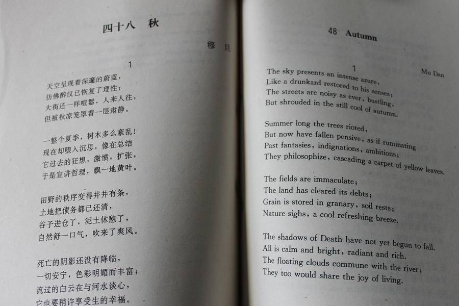 100 MODERN CHINESE POEMS Dual-text Chinese/English by Pang Bingjun/John Mitford/Sean Golden