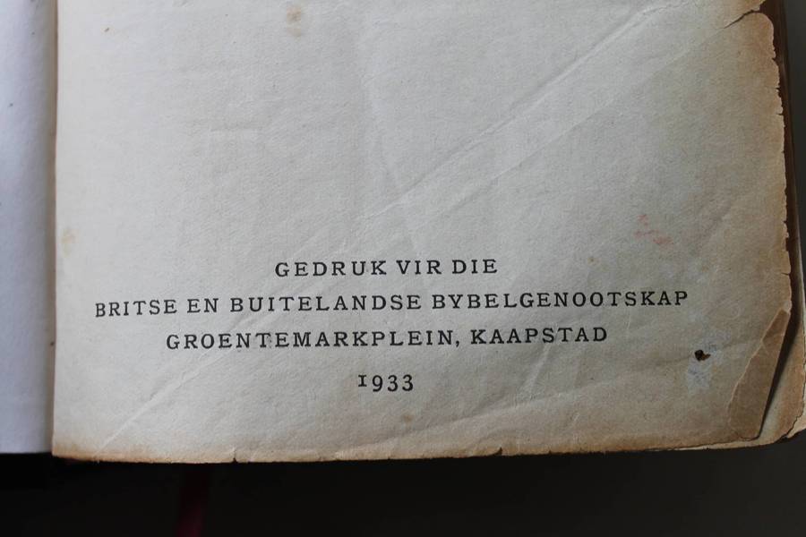1933 AFRIKAANSE BYBEL