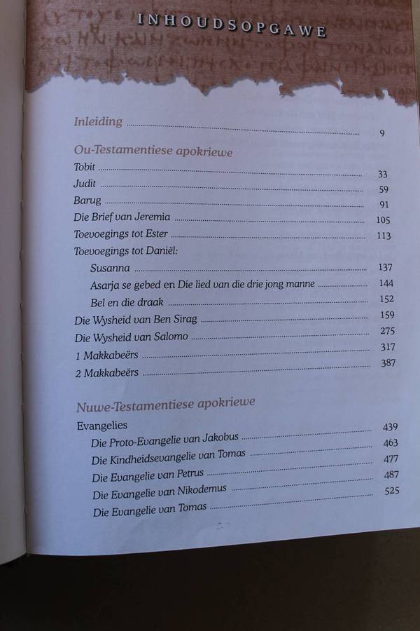 APOKRIEWE: OU EN NUWE TESTAMENT deur J van der Walt/Francois Tolmie (Verlore boeke uit die Bybelse)