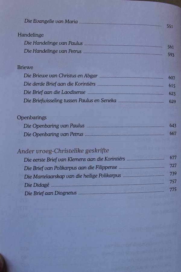 APOKRIEWE: OU EN NUWE TESTAMENT deur J van der Walt/Francois Tolmie (Verlore boeke uit die Bybelse)