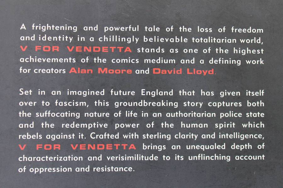 V FOR VENDETTA  by Alan Moore and David Lloyd with Steve Witaker and Siobhan Dodds