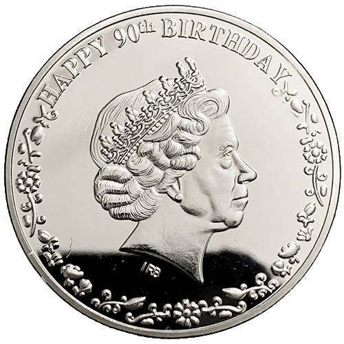 Canada QEII 90th Birthday - Golden Maple Leaf & Crown Gold & Silver Plated Set