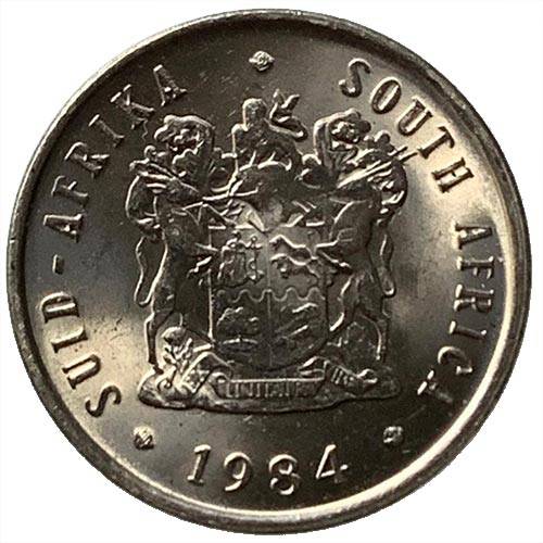 1984 South Africa 5c About Uncirculated nickel