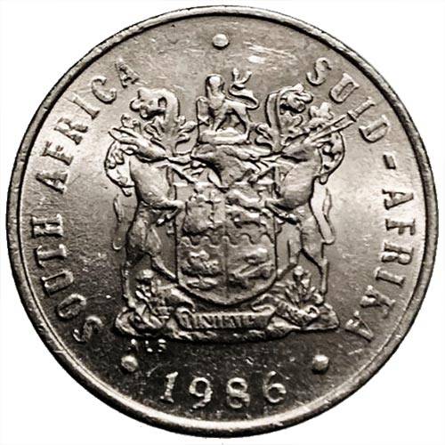 1986 South Africa 10c nickel Very Fine