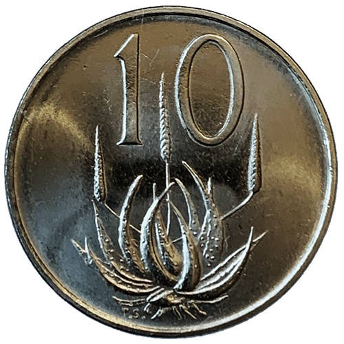 1976 South Africa Jacobus Johannes Fouche UNCIRCULATED 10c