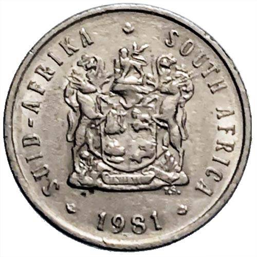 1981 South Africa 5c pure nickel Fine