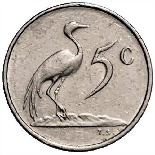 1981 South Africa 5c pure nickel Fine