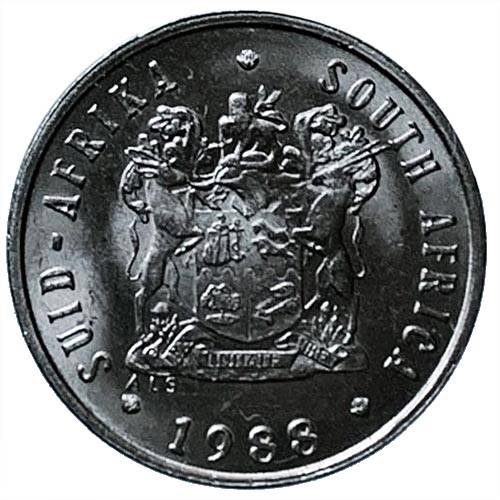 1988 South Africa 5c nickel Very Fine