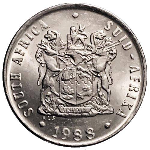 1988 South Africa 10c nickel Very Fine