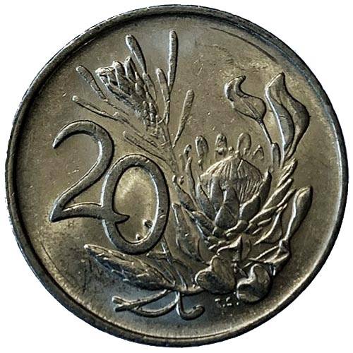 1985 South Africa 20c  VF