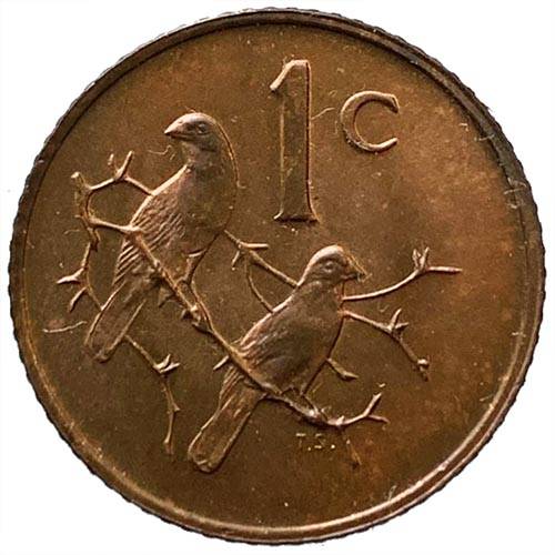 1976 South Africa Jacobus Johannes Fouche UNCIRCULATED 1c bronze