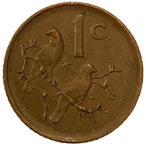 1976 South Africa Jacobus Johannes Fouche 1c bronze