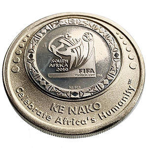 2010 Fifa World Cup Interactive Spinning Rotating Silver Medallion in original box with Certificate