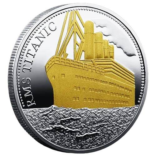 Titanic 35mm bi-metal plated medallion
