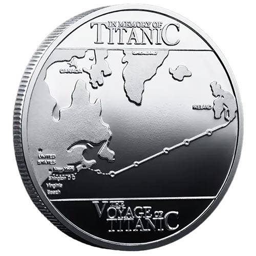 Titanic 35mm bi-metal plated medallion