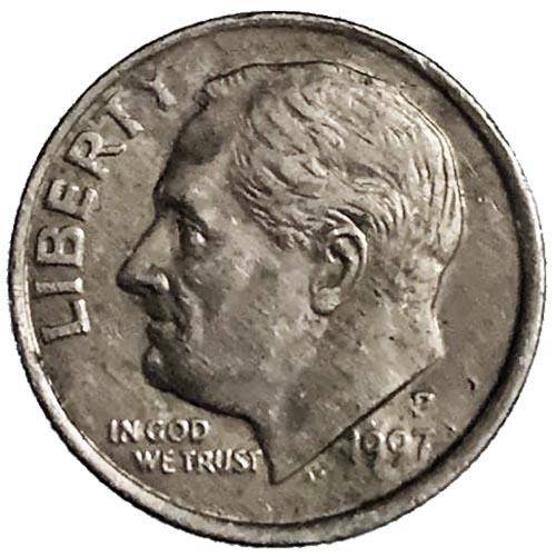 1997 USA 1 Roosevelt Dime D 17,9mm copper-nickel clad