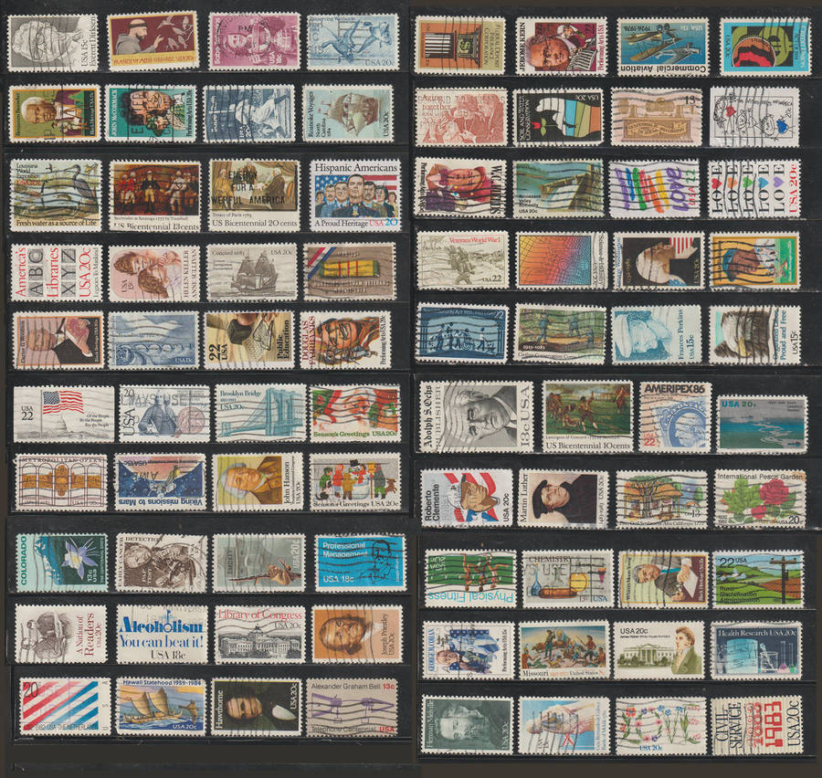 USA Great Lot of 80 Stamps No Dubbles (Nice Lot)