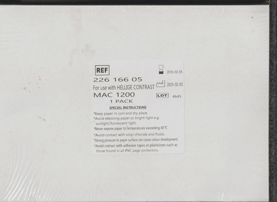 Paper For Hellige Contrast Mac 1200 1 Pack