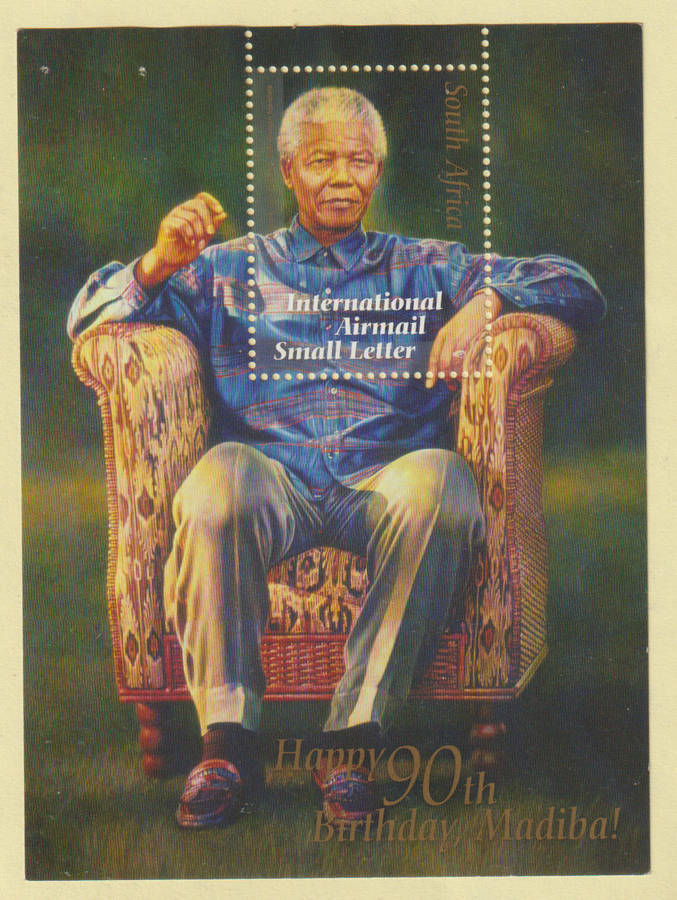 South Africa UMM Minisheet Airmail The 90th Anniversary of the Birth of Nelson Mandela 2008