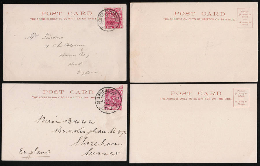 CGH EARLY 1900'S FOUR HALF VERTICAL VIEW POSTCARDS OF CT, USED AND UNUSED. FINE AND ATTRACTIVE