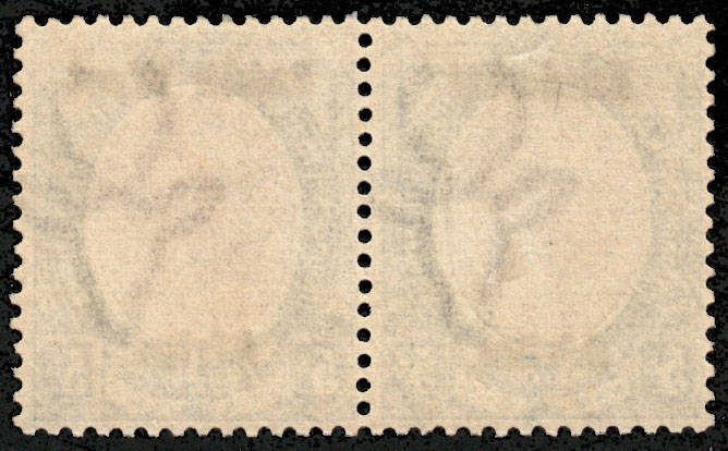 SOUTH WEST AFRICA 1924 KGV OVPTS TYPE III 5s PURPLE AND BLUE BOLD OVPT PAIR VERY FINE MINT. SACC 24