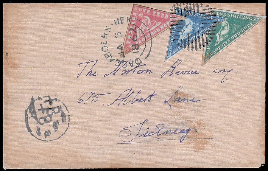 Forgery of Envelope with 3 Triangulars and 2 Cancels