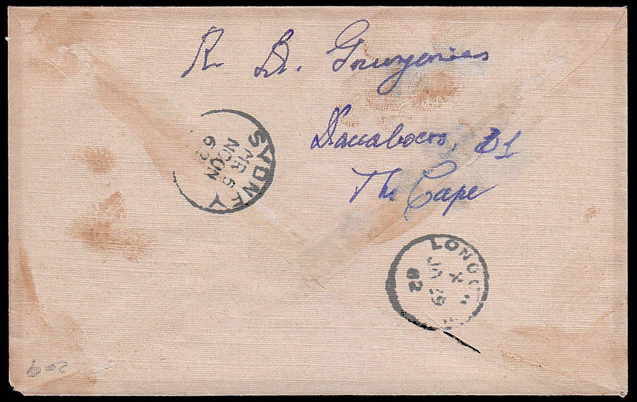 Forgery of Envelope with 3 Triangulars and 2 Cancels