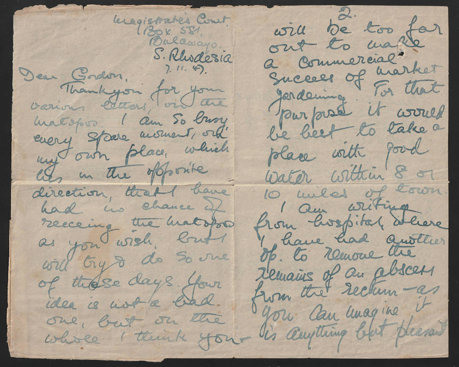 Southern Rhodesia 1947 THE VERY SCARCE 6d EMERGENCY AIR LETTER FROM BULAWAYO TO SINGAPORE AND CEYLON