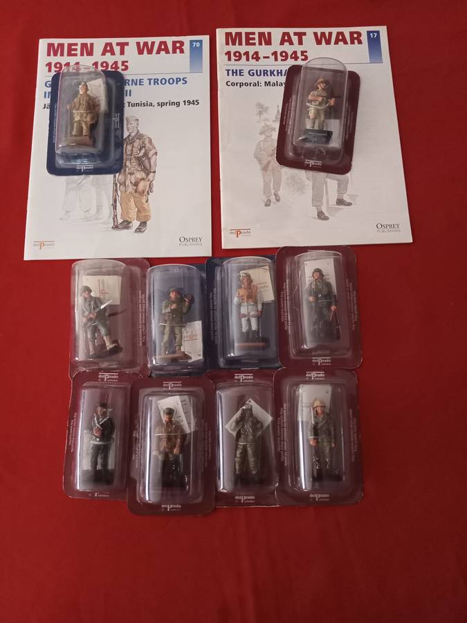 MEN AT WAR ( Del prado collection ) x10 Hand Painted toy soldiers