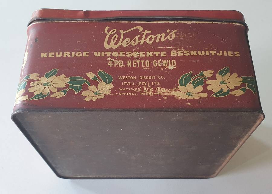 Vintage 4LBS Westons Biscuits tin as per photos