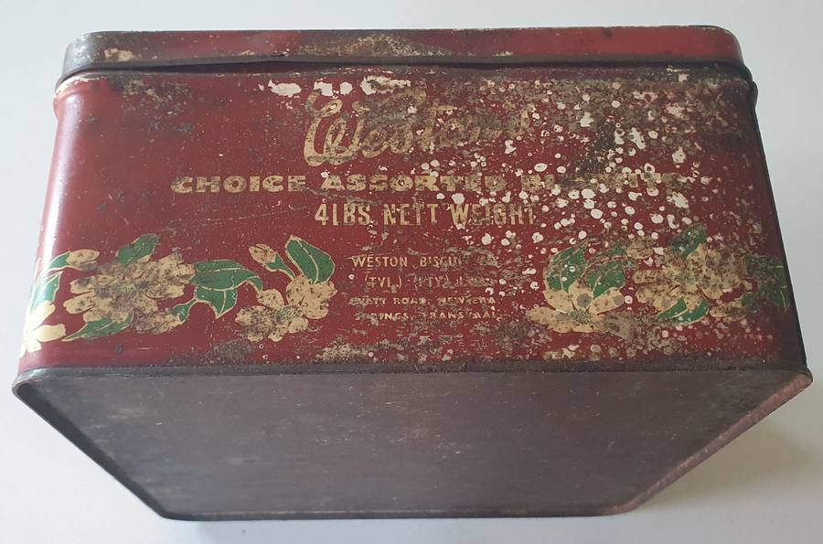 Vintage 4LBS Westons Biscuits tin as per photos