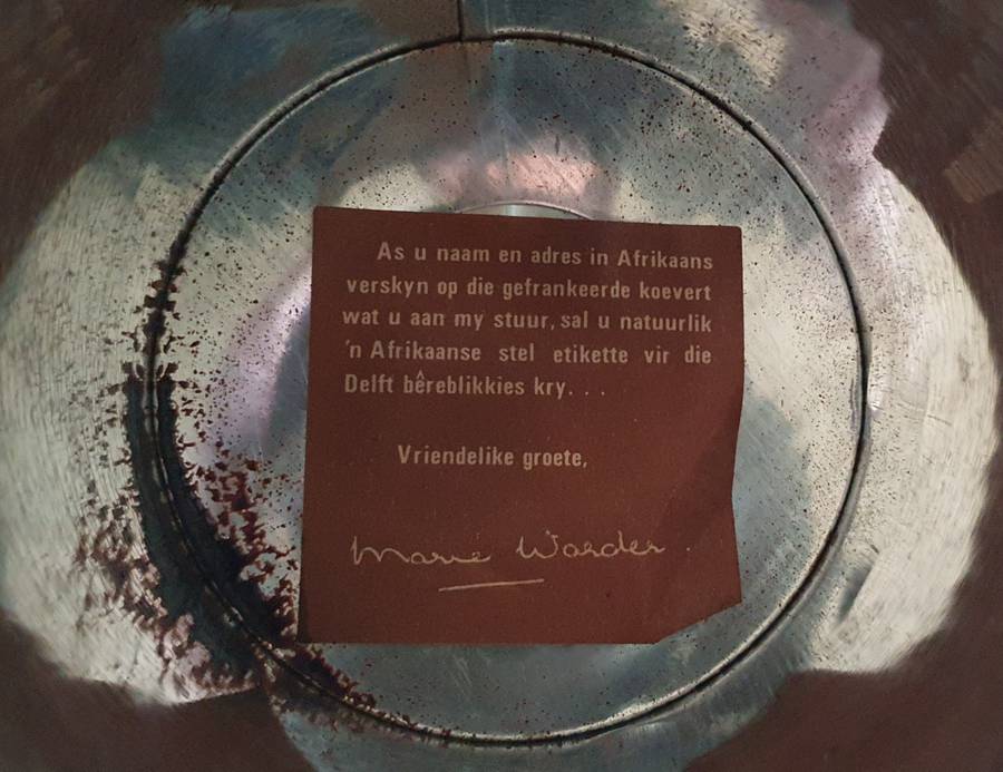 Jan van Riebeeck / delft tin as per photos