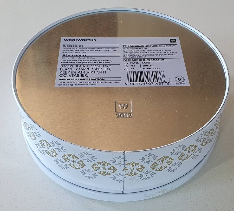 WOOLWORTHS tin as per photos