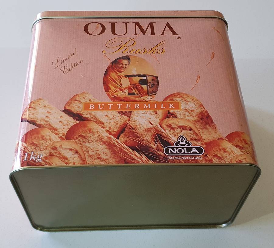 OUMA RUSKS tin as per photos