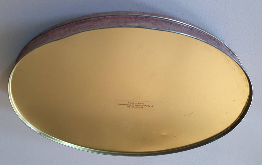 Oval chocolate tin as per photos