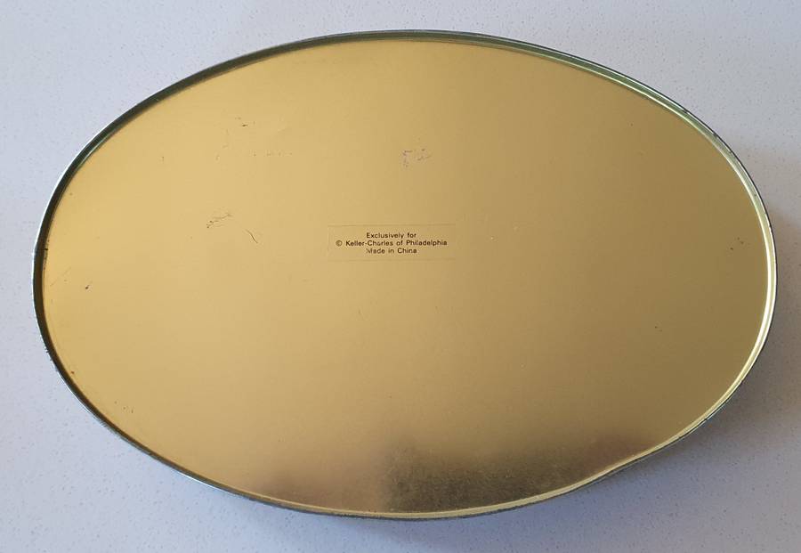 Oval chocolate tin as per photos