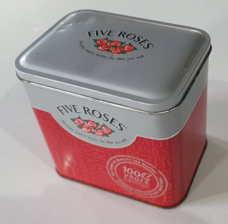 FIVE ROSES tea tin as per photos