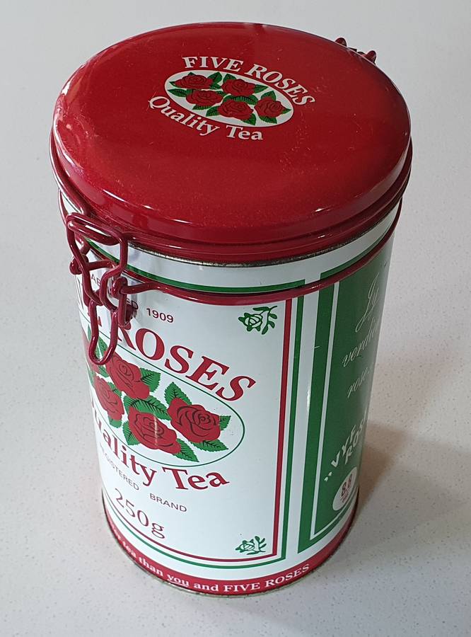 FIVE ROSES tea tin as per photos