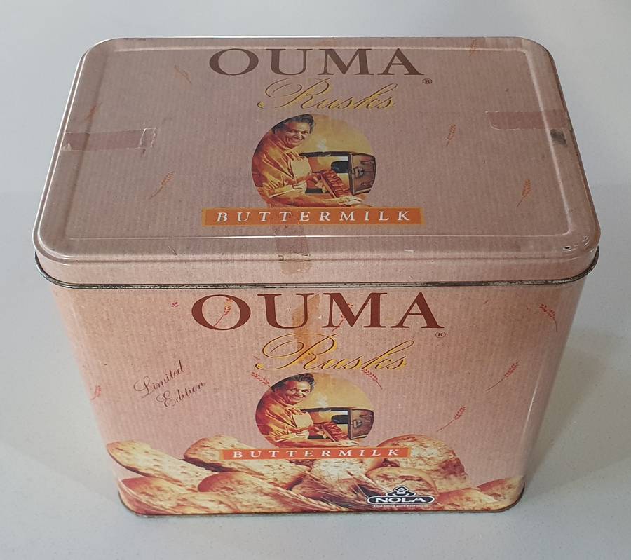 OUMA RUSKS tin as per photos