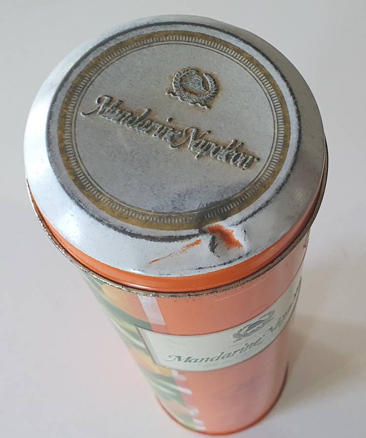 MANDARINE NAPOLEON LIQUEUR tin as per photos