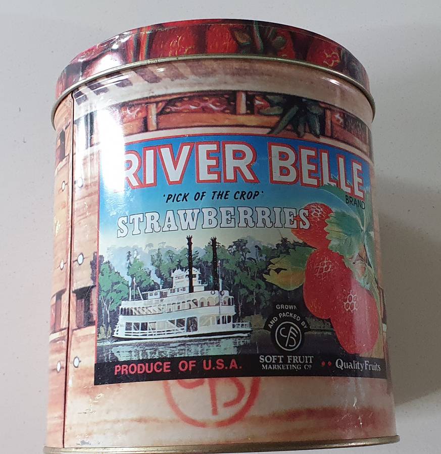RIVER BELLE STRAWBERRIES tin as per photos