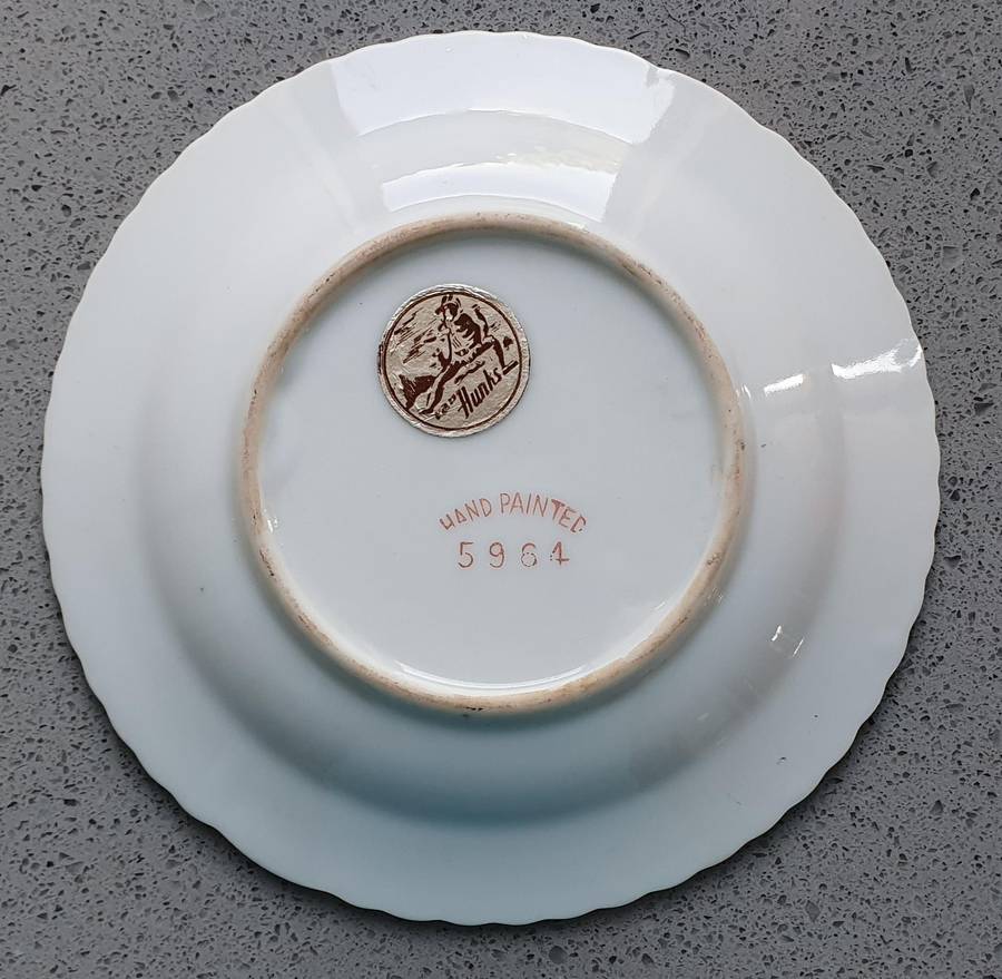 Hand painted VAN HUNKS ashtray plate of Pretoria - as per photo