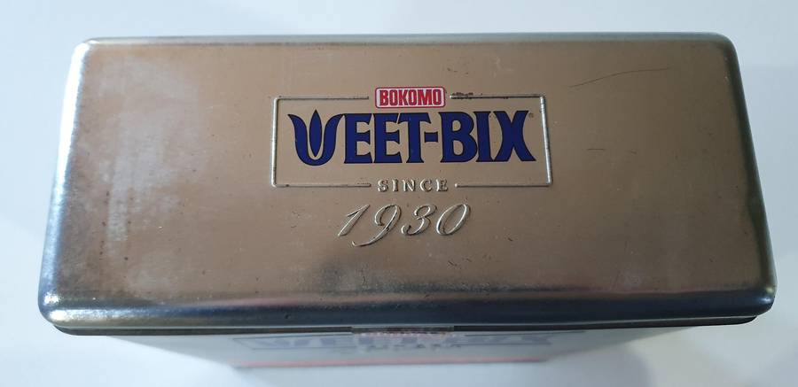 BOKOMO WEETBIX tin as per photo.