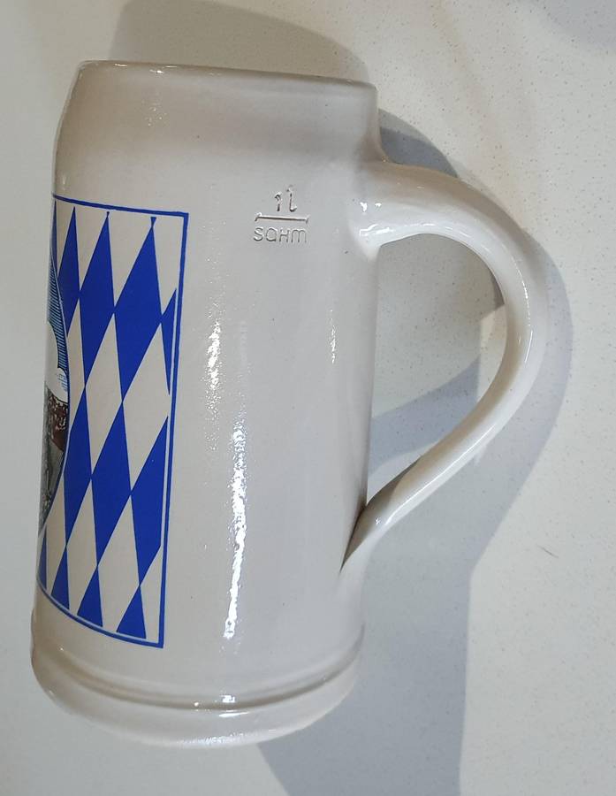 1 Liter MUNCHEN Weltstadt Mit Her BEER MUG as per photos