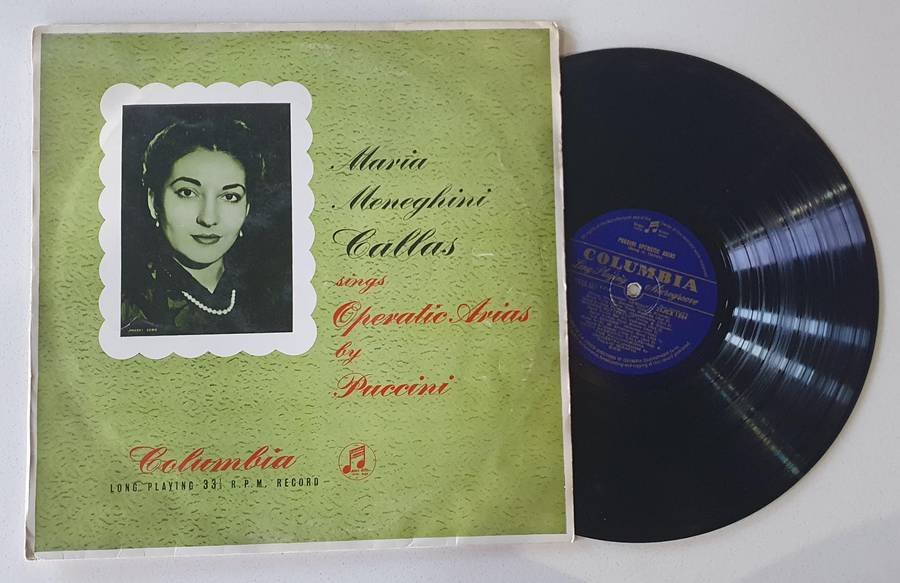 MARIA MENEGHINI CALLAS sings Operatic Arias by Puccini - vintage vinyl LP as per photo