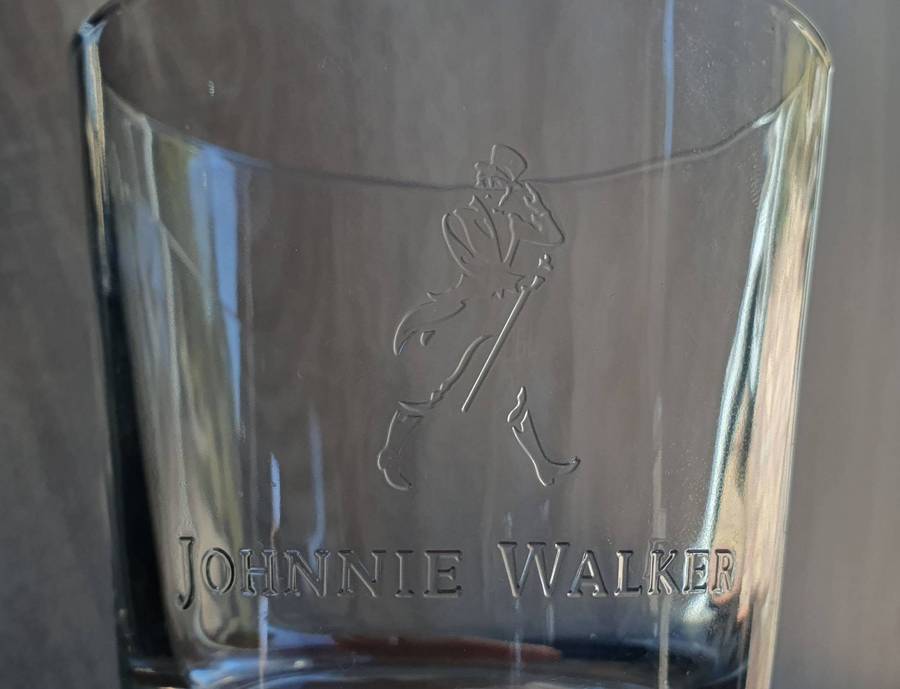 Set of 2 JOHNNY WALKER GLASSES - one lot as per photos